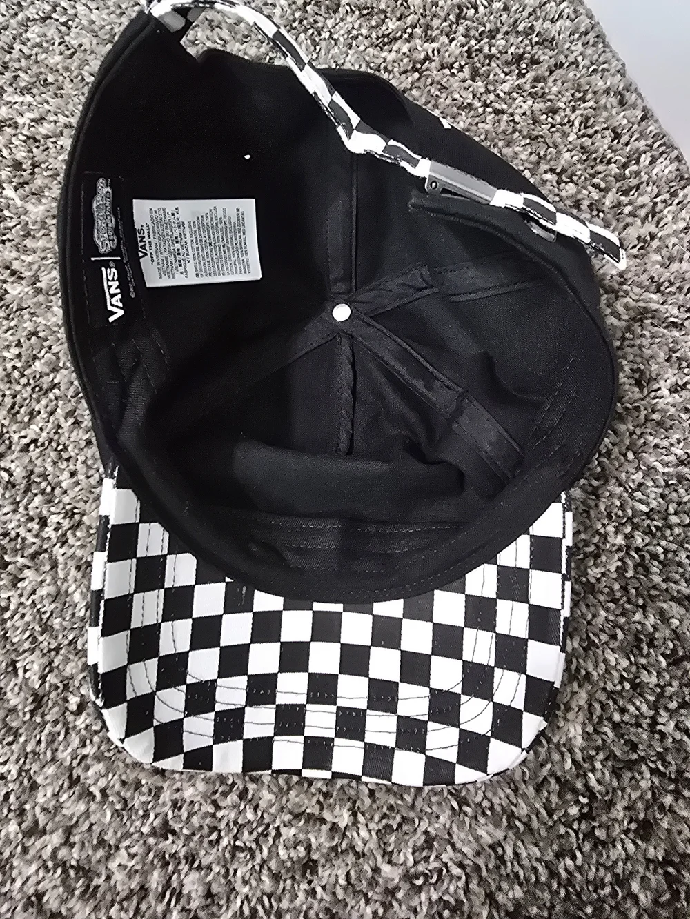 Vans Spongebob Checkerboard Cap - Black & White with Yellow Accent